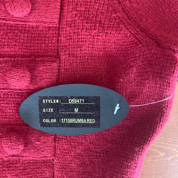 NWT Cupio Medium Rumba Red Hooded Full Zip Military Style Jacket Women's - Picture 5 of 14